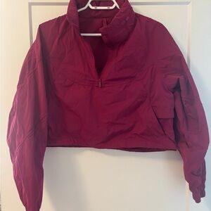 lululemon athletica Cropped Pullover Jacket - Deep Berry
